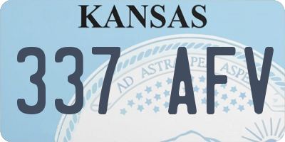 KS license plate 337AFV