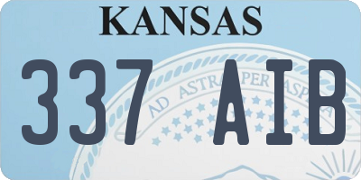 KS license plate 337AIB