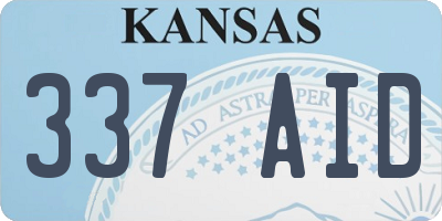 KS license plate 337AID