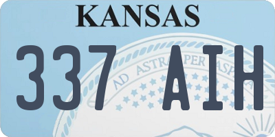 KS license plate 337AIH