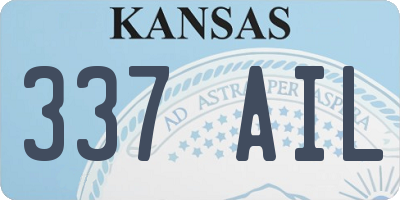 KS license plate 337AIL