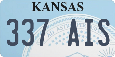 KS license plate 337AIS