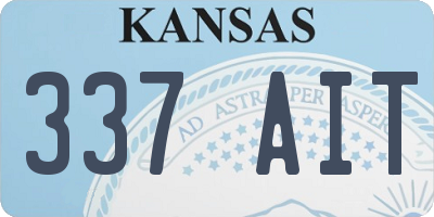 KS license plate 337AIT