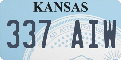 KS license plate 337AIW