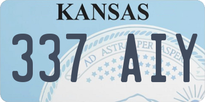 KS license plate 337AIY