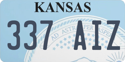 KS license plate 337AIZ