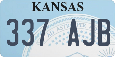 KS license plate 337AJB