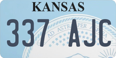 KS license plate 337AJC