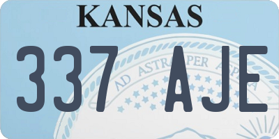 KS license plate 337AJE
