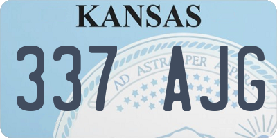 KS license plate 337AJG