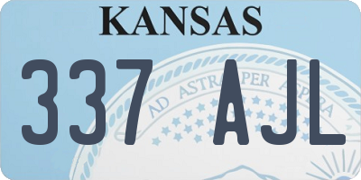 KS license plate 337AJL