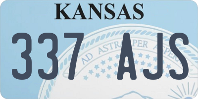 KS license plate 337AJS