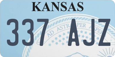 KS license plate 337AJZ
