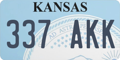 KS license plate 337AKK