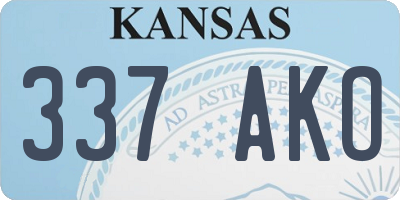 KS license plate 337AKO