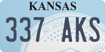 KS license plate 337AKS