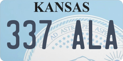 KS license plate 337ALA