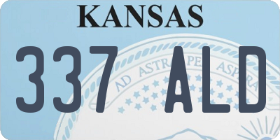 KS license plate 337ALD