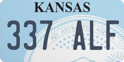 KS license plate 337ALF