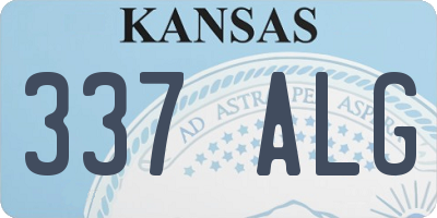 KS license plate 337ALG