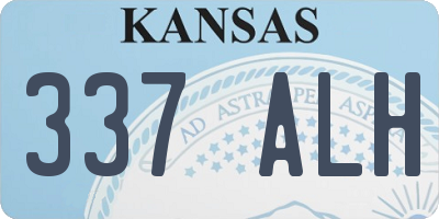 KS license plate 337ALH