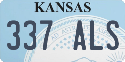 KS license plate 337ALS