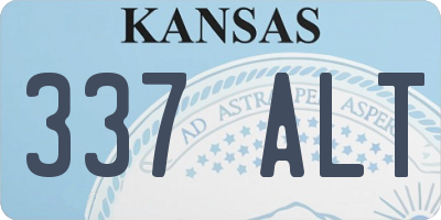KS license plate 337ALT