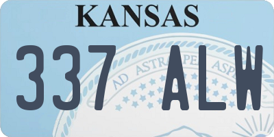 KS license plate 337ALW