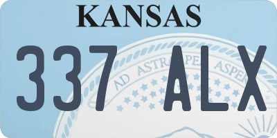 KS license plate 337ALX