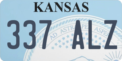 KS license plate 337ALZ
