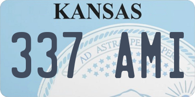 KS license plate 337AMI