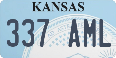 KS license plate 337AML