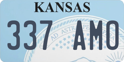 KS license plate 337AMO