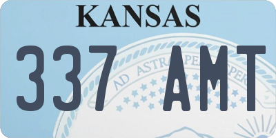 KS license plate 337AMT