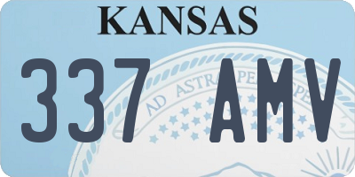 KS license plate 337AMV