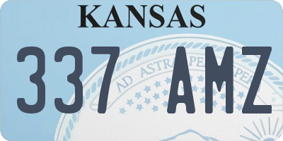 KS license plate 337AMZ
