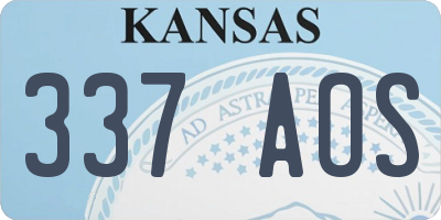 KS license plate 337AOS