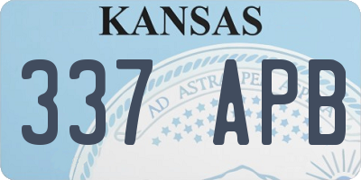KS license plate 337APB