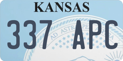 KS license plate 337APC