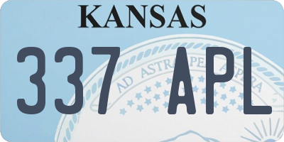 KS license plate 337APL