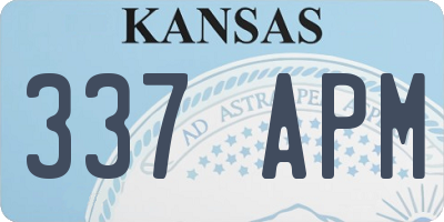 KS license plate 337APM