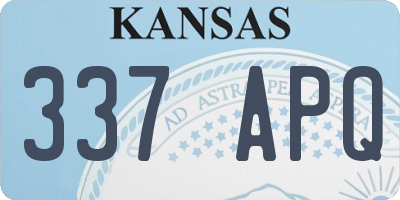 KS license plate 337APQ