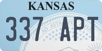 KS license plate 337APT
