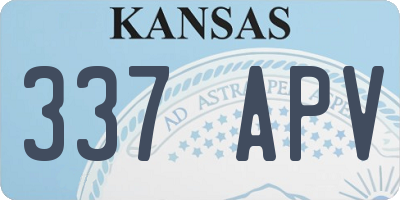 KS license plate 337APV