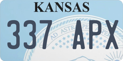 KS license plate 337APX