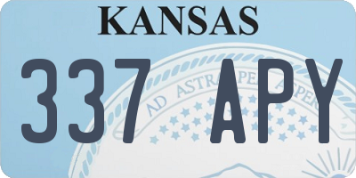 KS license plate 337APY