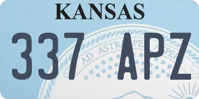 KS license plate 337APZ