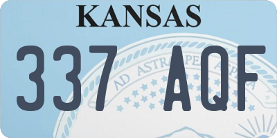 KS license plate 337AQF