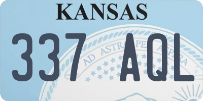 KS license plate 337AQL
