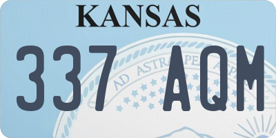 KS license plate 337AQM